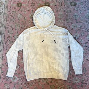 Zara Cream Hoodie Pullover Neutral Streetwear Mens Small